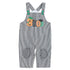 Black Stripe Pumpkin 'Boo' Overalls
