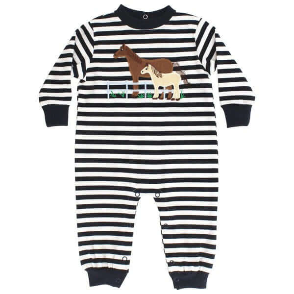 Horse- Boys Knit Romper