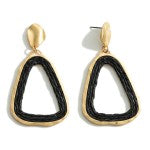 Black Rattan Dangle Earrings