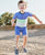 Blue & Neo Mint Color Block Henley-Boys-Simply Blessed Children's Boutique