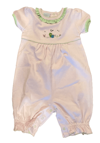 Snail and Flower Pink Stripe Outfit