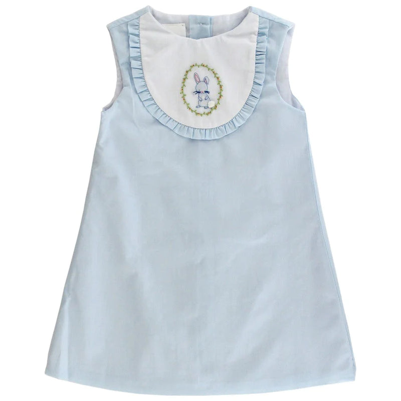 bailey boys light blue Toddler Girl Aline Bunny Dress