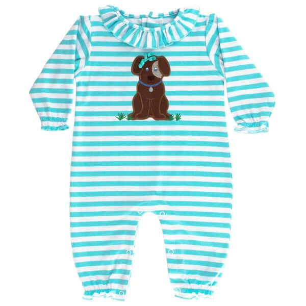 Puppy Love- Girls Knit Romper