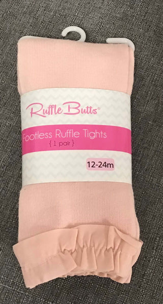 Ballet Pink Footless Ruffle Tights-Infants-Simply Blessed Children's Boutique
