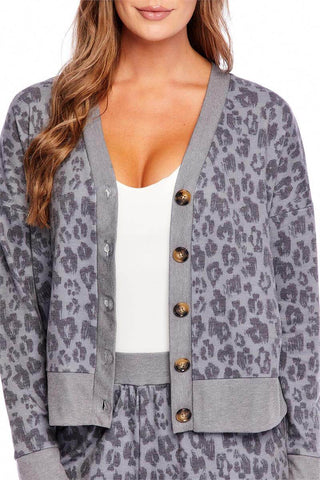 Black Leopard Cardigan-Women's Long Sleeve Shirts-Simply Blessed Children's Boutique