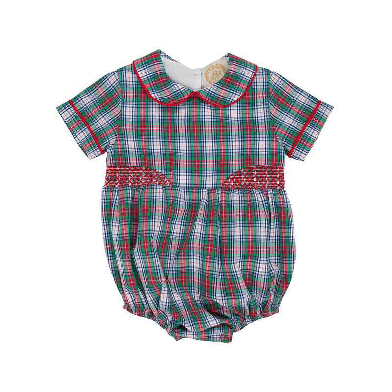 Brently Bubble Prestonwood Plaid With Richmond Red Smocking
