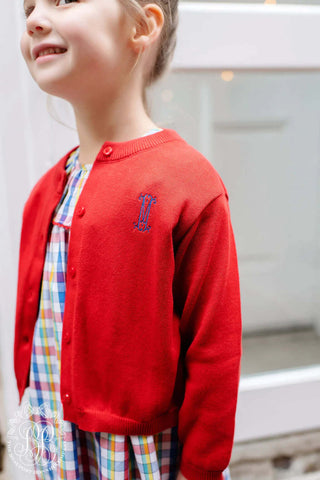 Cambridge Cardigan (Unisex) Richmond Red-Misc.-Simply Blessed Children's Boutique