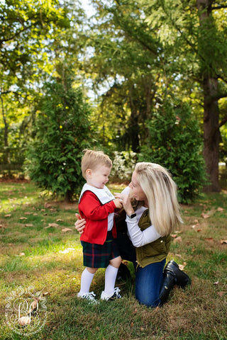 Cambridge Cardigan (Unisex) Richmond Red-Misc.-Simply Blessed Children's Boutique