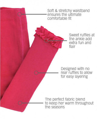Candy Footless Ruffle Tights-Girls Leggings/Bottoms-Simply Blessed Children's Boutique