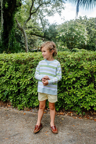 Cassidy Comfy Crewneck (Unisex) Seacrest Stripes With Buckhead Blue - TBBC-Misc.-Simply Blessed Children's Boutique