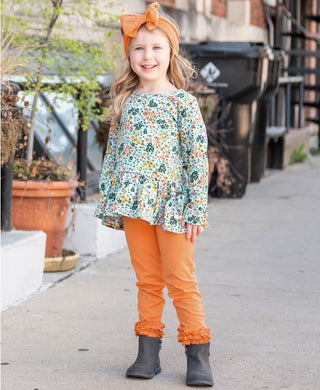 Cider Ruffle Leggings - Ruffle Butts-Girls Leggings/Bottoms-Simply Blessed Children's Boutique