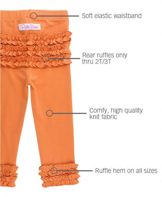Cider Ruffle Leggings - Ruffle Butts-Girls Leggings/Bottoms-Simply Blessed Children's Boutique