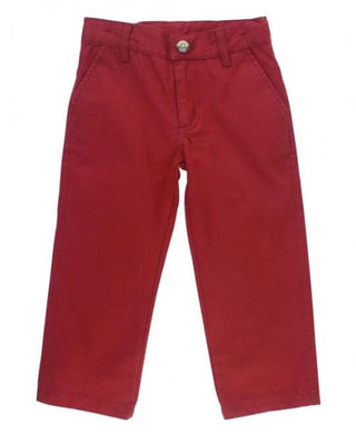Cranberry Straight Chino Pants-Boys Outfit Sets-Simply Blessed Children's Boutique