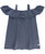 Faux Denim Cold Shoulder Dress-Girls-Simply Blessed Children's Boutique