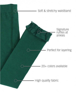 Evergreen Footless Ruffle Tights - Ruffle Butts-Girls Leggings/Bottoms-Simply Blessed Children's Boutique