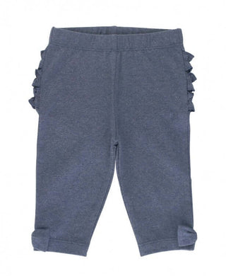 Faux Denim Bow-Detail Capri Leggings - Ruffle Butts-Girls Leggings/Bottoms-Simply Blessed Children's Boutique