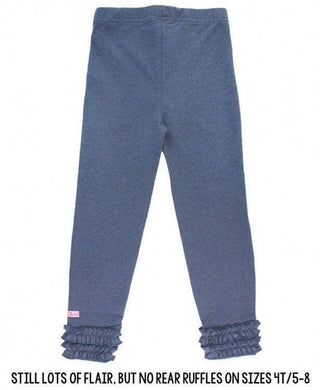 Faux Denim Ruffle Leggings-Girls Leggings/Bottoms-Simply Blessed Children's Boutique