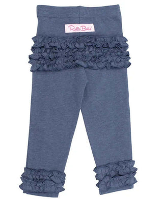 Faux Denim Ruffle Leggings-Girls Leggings/Bottoms-Simply Blessed Children's Boutique