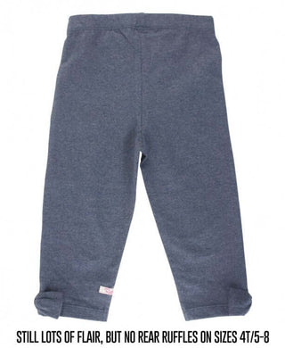 Faux Denim Bow-Detail Capri Leggings