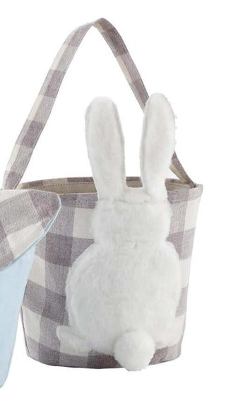Gray Gingham Easter Basket-Bags-Simply Blessed Children's Boutique