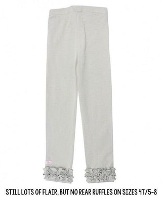 Gray Ruffle Leggings-Girls Leggings/Bottoms-Simply Blessed Children's Boutique