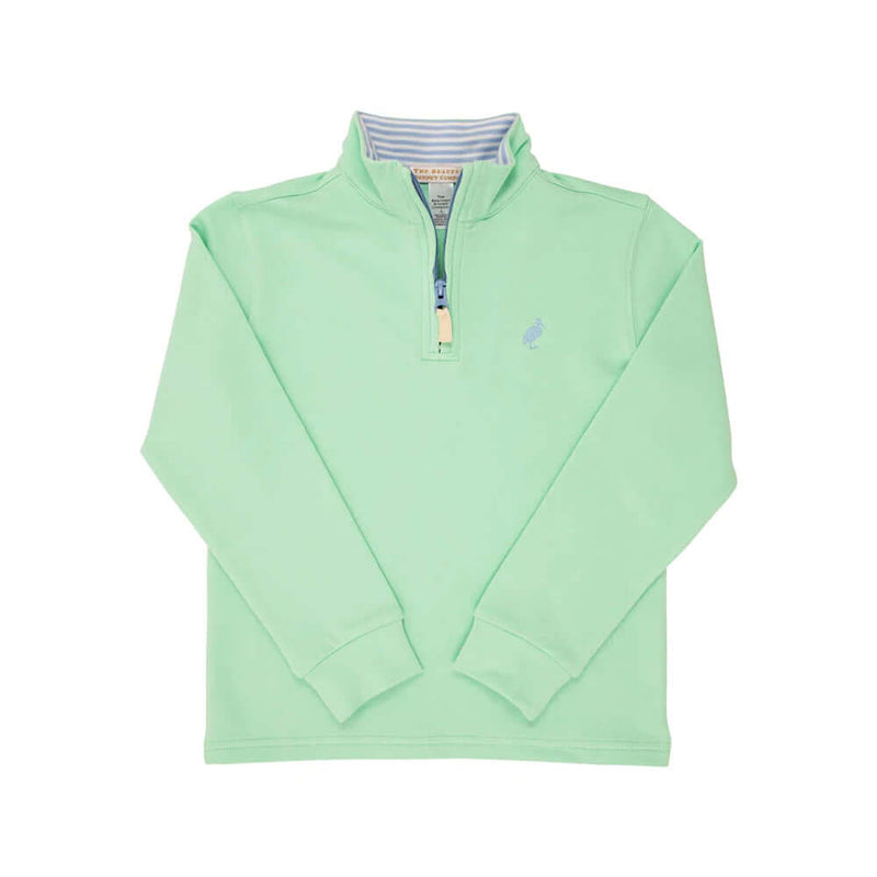 Hayword Half-Zip (Unisex) Grace Bay Green With Beale Street Blue Stork