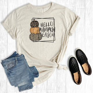 Hello Pumpkin Season-Women's Graphic Tees-Simply Blessed Children's Boutique