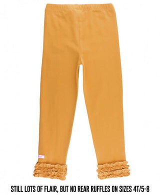 Honey Ruffle Leggings - Ruffle Butts-Girls Leggings/Bottoms-Simply Blessed Children's Boutique