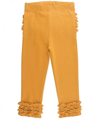 Honey Ruffle Leggings - Ruffle Butts-Girls Leggings/Bottoms-Simply Blessed Children's Boutique