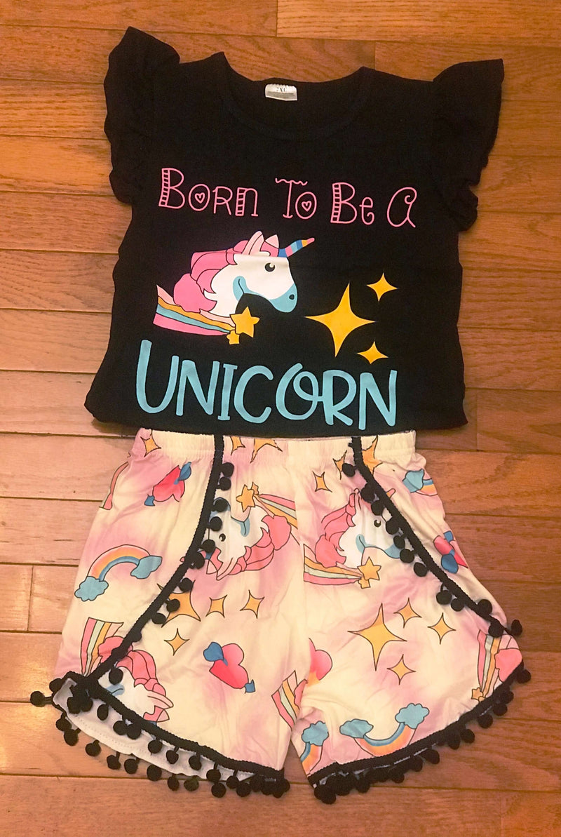 Born To Be A Unicorn-Girls-Simply Blessed Children's Boutique