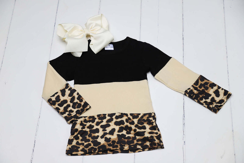 Leopard Print Shirt-Girls-Simply Blessed Children's Boutique