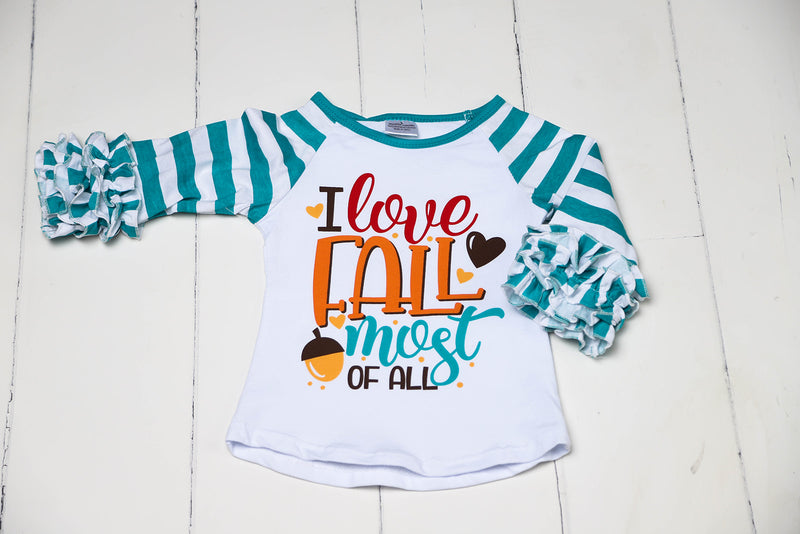 I Love Fall Most Of All Shirt-Girls-Simply Blessed Children's Boutique
