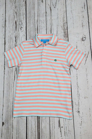 J Bailey Boys Coral & Mint Short Sleeve Shirt-Boys-Simply Blessed Children's Boutique