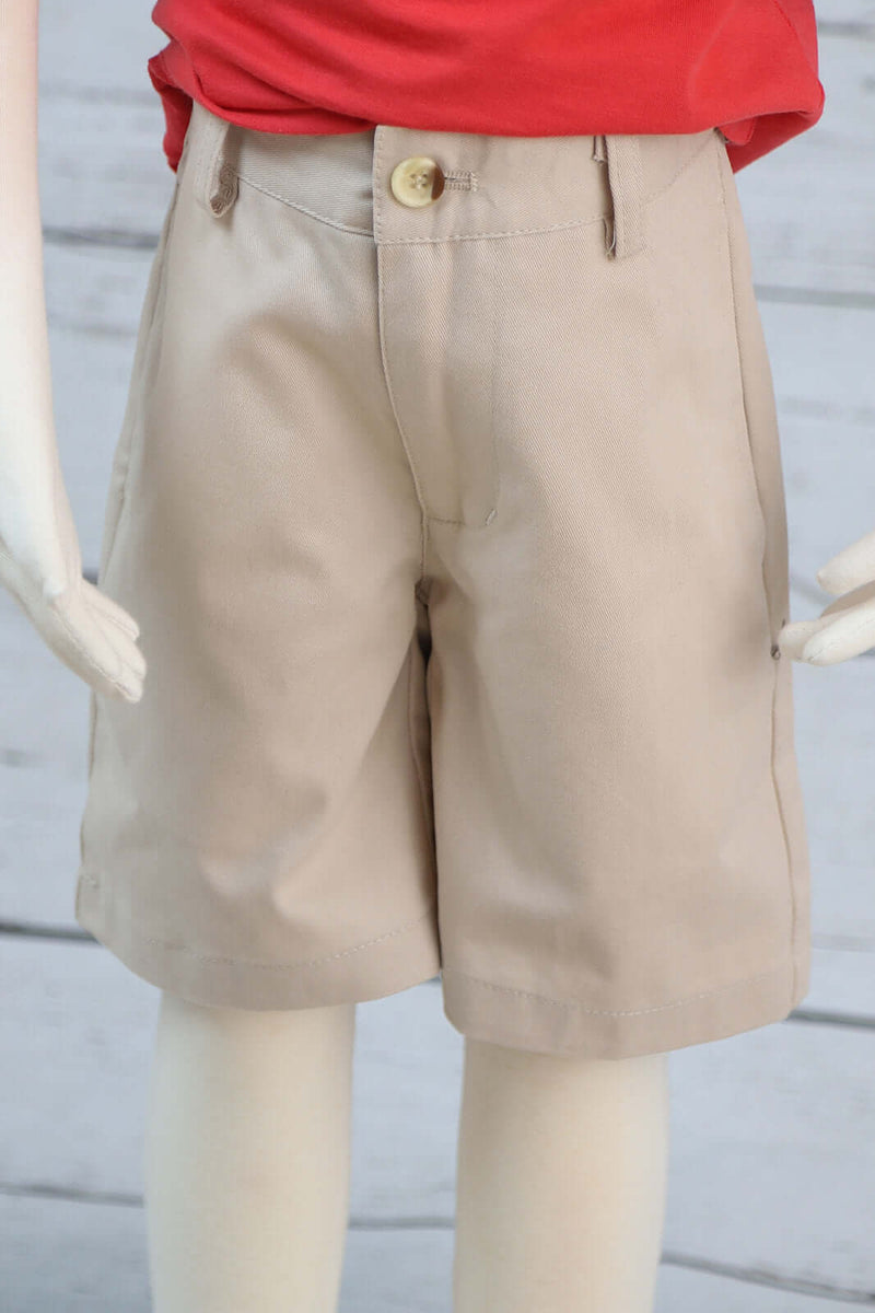 J Bailey Boys Khaki Twill Shorts-Boys-Simply Blessed Children's Boutique
