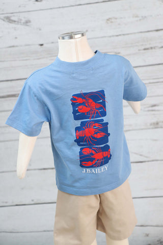 J Bailey Boys Denim Lobster Shirt-Boys-Simply Blessed Children's Boutique