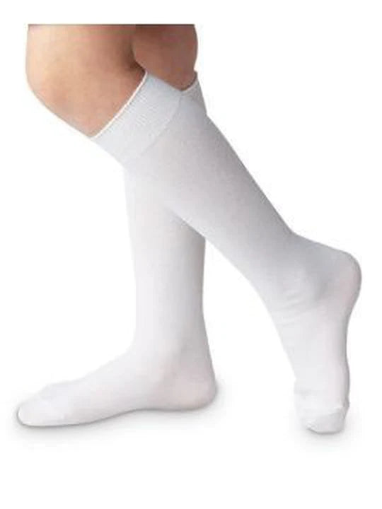 Jefferies Knee High Socks White
