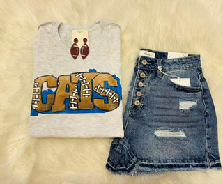 Kentucky Cats Football ladies t-shirt-Women's Graphic Tees-Simply Blessed Children's Boutique