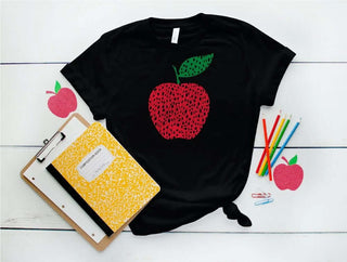 Ladies Adult Spotted Apple-Women's Graphic Tees-Simply Blessed Children's Boutique