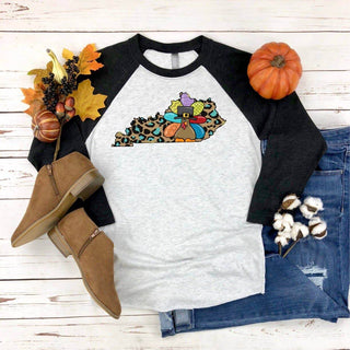Leopard KY Thanksgiving Turkey Printed Tee-Women's Graphic Tees-Simply Blessed Children's Boutique