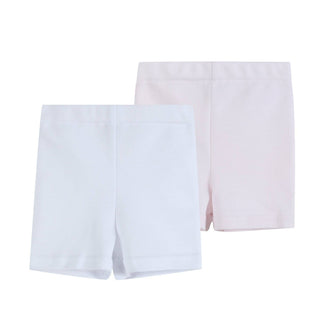 Lil Cactus White and Pink Girls Dress Undershorts-Girls Shorts-Simply Blessed Children's Boutique