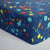 Blue Paint Party Fitted Crib Sheet