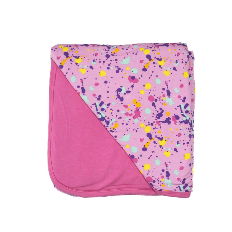 Pink Paint Party Triple-Layer Large Cloud Blanket