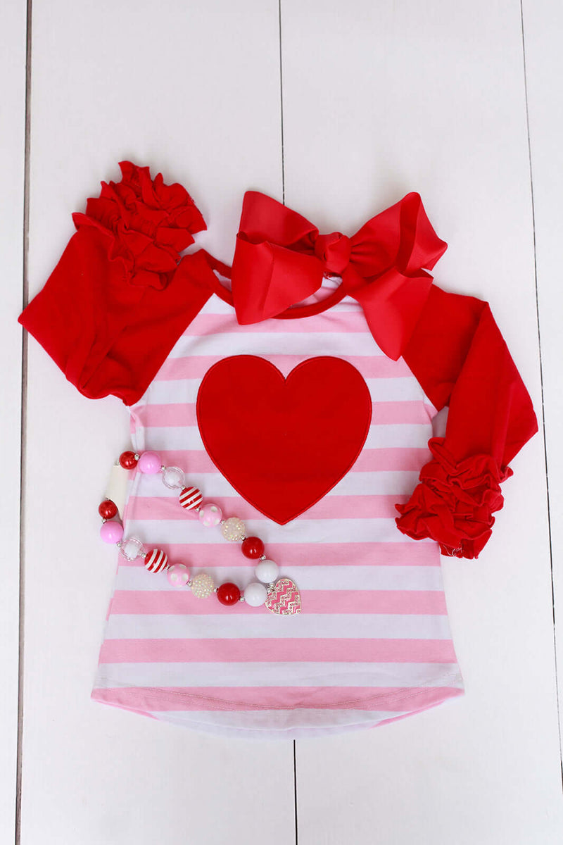 Red Heart Shirt-Girls-Simply Blessed Children's Boutique
