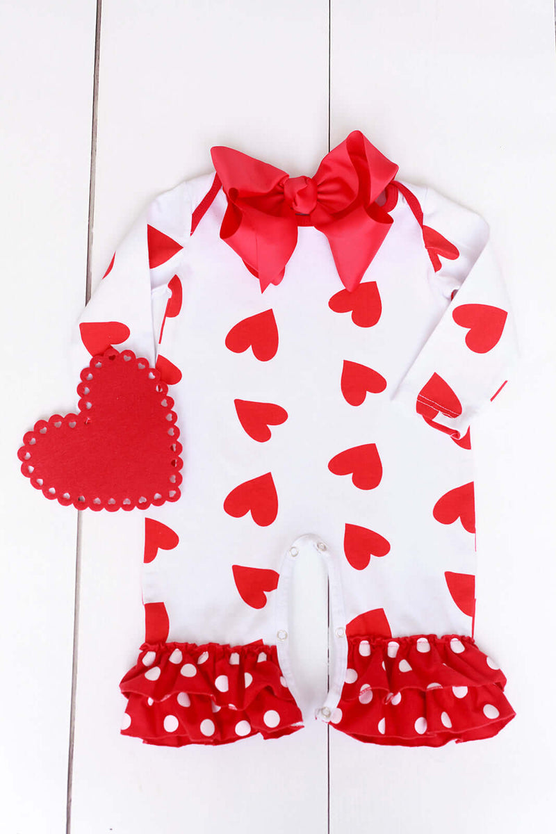 Heart Romper-Girls-Simply Blessed Children's Boutique