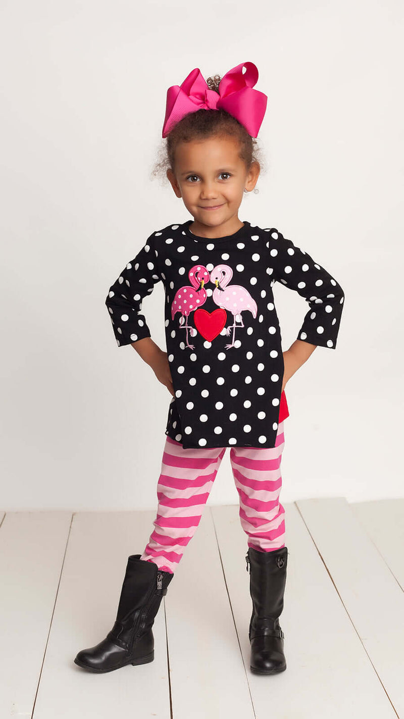 Flamingo Love Outfit-Girls-Simply Blessed Children's Boutique