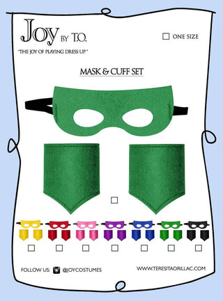 Mask and Cuff Set Green-costumes-Simply Blessed Children's Boutique