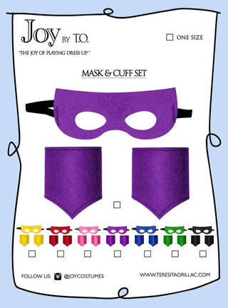 Mask and Cuff Set Purple-costumes-Simply Blessed Children's Boutique