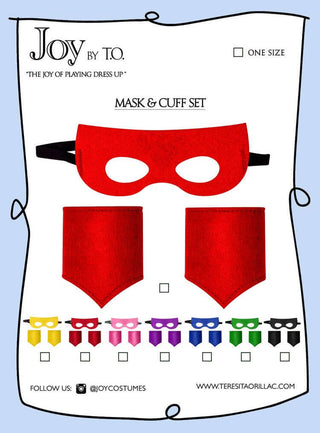Mask and Cuff Set Red-costumes-Simply Blessed Children's Boutique