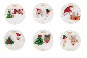 Mud Pie Christmas Hair Clip Assortment-Hair Accessories-Simply Blessed Children's Boutique