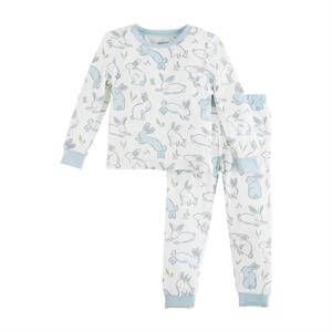 mud pie blue bunny pajama set easter